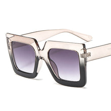 Load image into Gallery viewer, White Big Frame Women&#39;s Sunglasses Trend Square Gradients Sun Glasses Female  Brand Traveling Style Eyewear