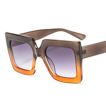 Load image into Gallery viewer, White Big Frame Women&#39;s Sunglasses Trend Square Gradients Sun Glasses Female  Brand Traveling Style Eyewear