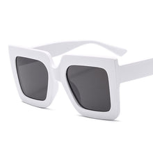 Load image into Gallery viewer, White Big Frame Women&#39;s Sunglasses Trend Square Gradients Sun Glasses Female  Brand Traveling Style Eyewear