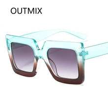 Load image into Gallery viewer, White Big Frame Women&#39;s Sunglasses Trend Square Gradients Sun Glasses Female  Brand Traveling Style Eyewear