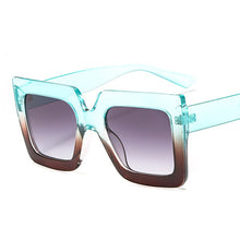 Load image into Gallery viewer, White Big Frame Women&#39;s Sunglasses Trend Square Gradients Sun Glasses Female  Brand Traveling Style Eyewear