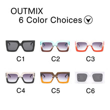 Load image into Gallery viewer, White Big Frame Women&#39;s Sunglasses Trend Square Gradients Sun Glasses Female  Brand Traveling Style Eyewear