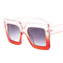 Load image into Gallery viewer, White Big Frame Women&#39;s Sunglasses Trend Square Gradients Sun Glasses Female  Brand Traveling Style Eyewear