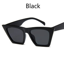 Carica l&#39;immagine nel visualizzatore di Gallery, New Woman Men Occhiali da sole Cat Eye con montatura grande Occhiali quadrati personalizzati Occhi di gatto colorati Occhiali alla moda Occhiali retrò versatili UV400 