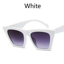Carica l&#39;immagine nel visualizzatore di Gallery, New Woman Men Occhiali da sole Cat Eye con montatura grande Occhiali quadrati personalizzati Occhi di gatto colorati Occhiali alla moda Occhiali retrò versatili UV400 