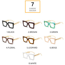 Load image into Gallery viewer, Women High-quality Oversized Frame Glasses Square Plain Glasses Optical Spectacle Anti Blue Light Computer Glasses F