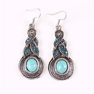 New Women Fashion Jewelry Classic Tibet Silver Color Dangle Earrings With Decoration
