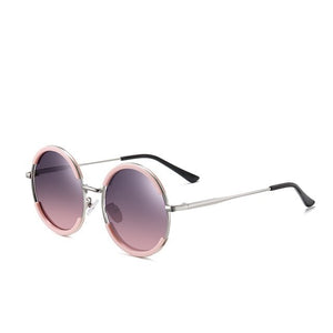 Women Polarized Sunglasses Men Round Alloy Frame Summer Style Unisex Sun Glasses UV400