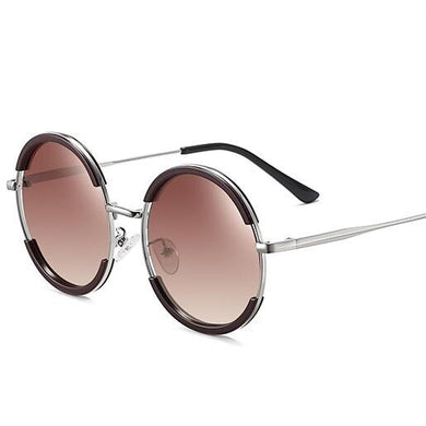 Women Polarized Sunglasses Men Round Alloy Frame Summer Style Unisex Sun Glasses UV400