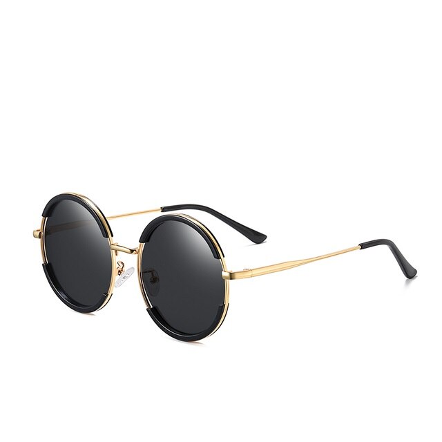Women Polarized Sunglasses Men Round Alloy Frame Summer Style Unisex Sun Glasses UV400