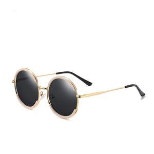Women Polarized Sunglasses Men Round Alloy Frame Summer Style Unisex Sun Glasses UV400