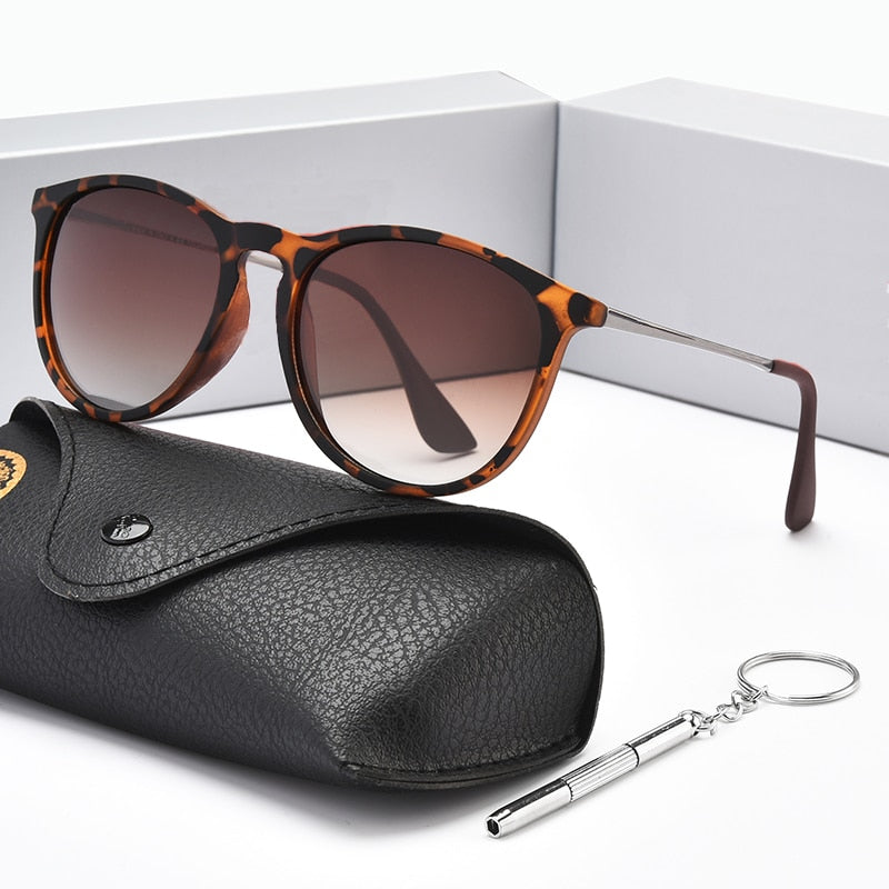 Women Polarized Korean Sunglasses Small Frame Round Driving Retro Outdoor Glasses Brand Design UV400 4171