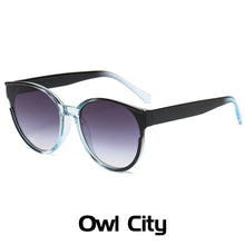 Carica l'immagine nel visualizzatore di Gallery, Women Retro Outdoor Oval Sunglasses Gradient Korean Round  Driving Sun Glasses Unisex UV400 Big Oculos feminino UV400