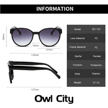 Carica l'immagine nel visualizzatore di Gallery, Women Retro Outdoor Oval Sunglasses Gradient Korean Round  Driving Sun Glasses Unisex UV400 Big Oculos feminino UV400