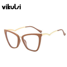 Load image into Gallery viewer, Women Square Glasses Women Cat Eye Glasses Feature Legs Anti-blue Glasses Women Multi-faceted Myopia Glasses Frame Shades