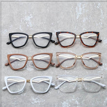 Load image into Gallery viewer, Women Square Glasses Women Cat Eye Glasses Feature Legs Anti-blue Glasses Women Multi-faceted Myopia Glasses Frame Shades