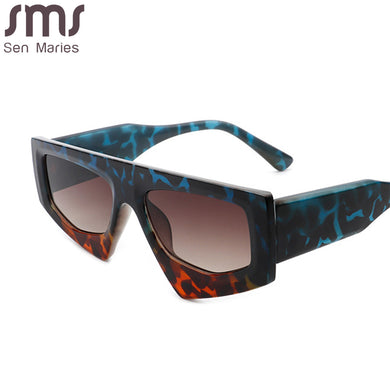 Women Steampunk Irregular Sunglasses Gradient Shades UV400 Sun Glasses Men Thick Frame Eyewear Vintage Eyeglasses