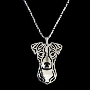 New Women's Alloy Jack Russell Terrier Jewelry Necklaces Silver Plated Dog Pendant Necklaces For Lovers Retail