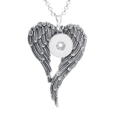 New XL0042 Beauty Wing snap Pendant Necklace fit 18mm snap buttons fashion DIY Fittings for necklace wholesale