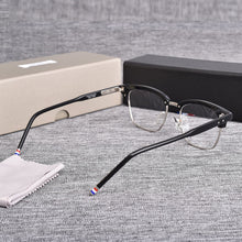 Load image into Gallery viewer, York Brand Designer Eyeglasses TB711 Half Frame Glasses for Men Women Square Semi Rimless Optical Prescription gafas