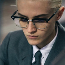 Load image into Gallery viewer, York Brand Designer Eyeglasses TB711 Half Frame Glasses for Men Women Square Semi Rimless Optical Prescription gafas