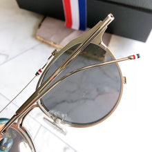 Load image into Gallery viewer, York Brand Thom Eyeglasses European Round Frame Clamshell Sunglasses For Men And Women TB814 Eyeglasses Metal Retro Frames