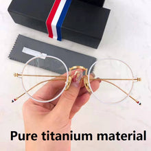 Load image into Gallery viewer, York Brand Thom Eyeglasses Frame Retro Round TBX915 Myopia Men Women Titanium Alloy Gafas Optical Glasses With Original Box