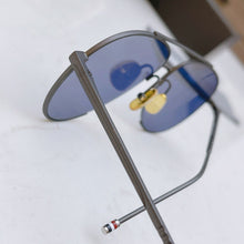 Load image into Gallery viewer, York  Brand Trend Retro THOM BROWN Pilot Alloy High-Quality Blue Lens Sunglasses For Men And Women TB-2006