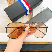 Load image into Gallery viewer, York  Brand Trend Retro THOM BROWN Pilot Alloy High-Quality Blue Lens Sunglasses For Men And Women TB-2006