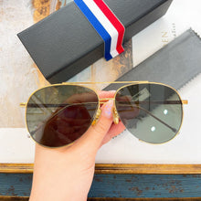Load image into Gallery viewer, York  Brand Trend Retro THOM BROWN Pilot Alloy High-Quality Blue Lens Sunglasses For Men And Women TB-2006