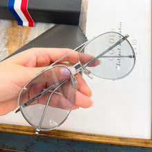 Load image into Gallery viewer, York  Brand Trend Retro THOM BROWN Pilot Alloy High-Quality Blue Lens Sunglasses For Men And Women TB-2006