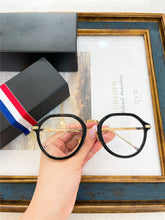 Load image into Gallery viewer, York THOM Brand Designer  Glasses Frame Retro Round Alloy Acetate Eyeglasses TB421 Blue Light Prescription Optical Eyewear