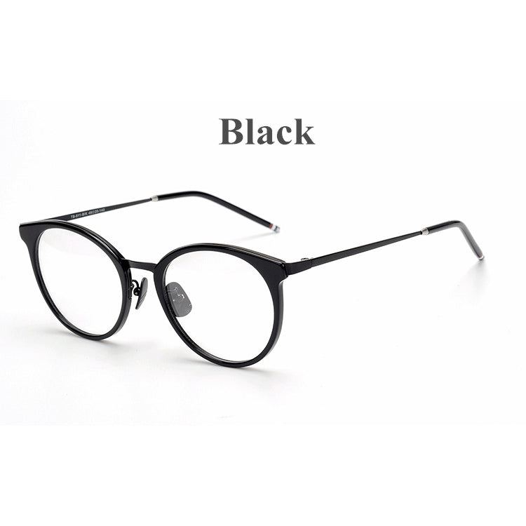 York Thom Brand Design Retro Round Eyeglasses Combination Glasses Frame Men Women Circle Prescription Optical gafas Oculos