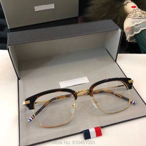 York Thom Brand Eye Glasses Frame Men Women Optical Prescription Eyewear Classic Half frame Retro Round Eyeglasses TB707