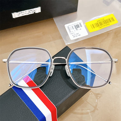 York Thom Brand Glasses Frame Men Women Square Alloy Acetate Prescription Eyeglasses Optical Eyewear With Original Box TB128
