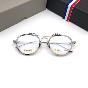 York Thom Brand Retro Round Glasses Frame TBS815 Men Women Double Beam Eyeglasses Optical Prescription With original Box
