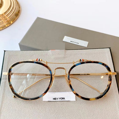 York Thom Brand Retro Round Glasses Frame TBS815 Men Women Double Beam Eyeglasses Optical Prescription With Original Box
