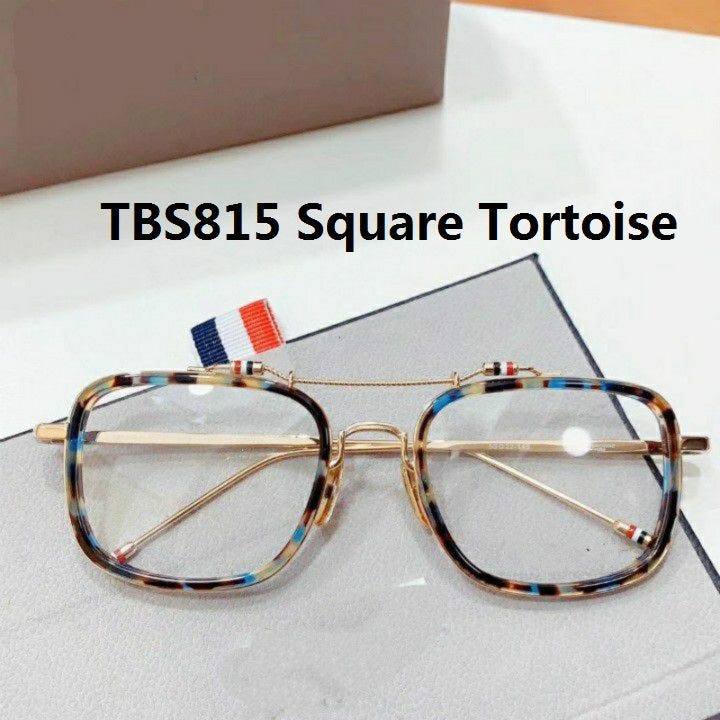 York Thom Brand Retro Round Glasses Frame TBS815 Men Women Double Beam Eyeglasses Optical Prescription With Original Box