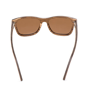 Zebra Wood Sunglasses Wood Polarized Sunglasses Men Women's Glasses Men UV400 Protection Eyewear Oculos de sol Wooden Box