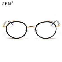 Load image into Gallery viewer, anti-blue computer glasses oval retro male metal  designer female round frame optical round frame glasses
