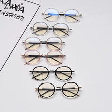 Load image into Gallery viewer, anti-blue computer glasses oval retro male metal  designer female round frame optical round frame glasses