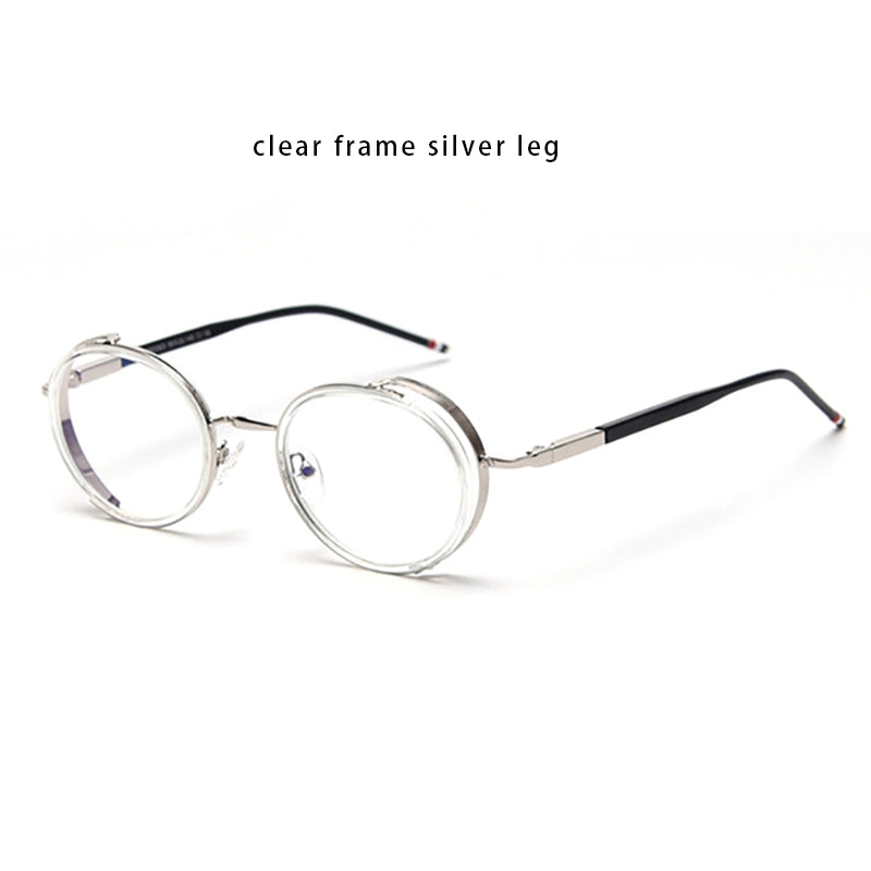 anti-blue computer glasses oval retro male metal  designer female round frame optical round frame glasses