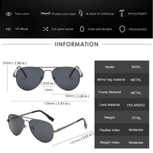 Load image into Gallery viewer, uv400  sunglasses women shades retro sunglasses Male Pilot black polarized men driving glasses Zonnebril