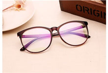 Carica l&#39;immagine nel visualizzatore di Gallery, arrived Oval lens Frame Glasses Clear lens Optical Oculos de sol classic Women&amp;Men glasses frame grau N741