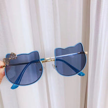 Load image into Gallery viewer, bear ear children&#39;s sunglasses bq2024 metal street ssunglasses 5-16 years old bow glasses