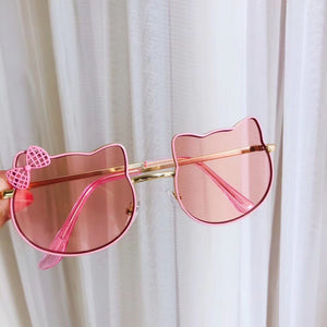 bear ear children's sunglasses bq2024 metal street ssunglasses 5-16 years old bow glasses