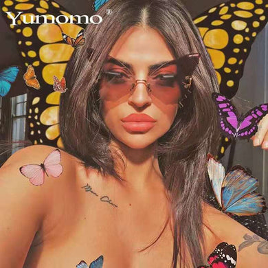 big frame butterfly sunglasses ladies metal legs personality glasses mendecorative glasses