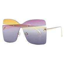 Load image into Gallery viewer, big frame sunglasses women butterfly-shaped  sun glasses women trimmed one-piece  Eyewear