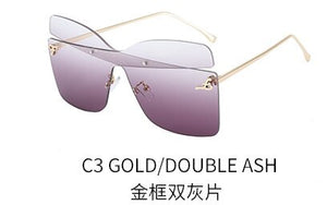 big frame sunglasses women butterfly-shaped  sun glasses women trimmed one-piece  Eyewear