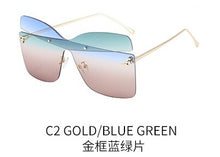 Load image into Gallery viewer, big frame sunglasses women butterfly-shaped  sun glasses women trimmed one-piece  Eyewear